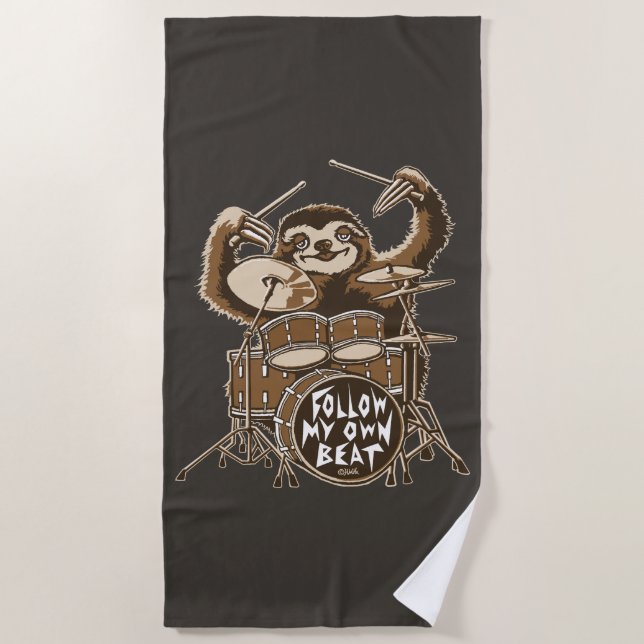 Toalla De Playa Siga mi propio golpe (Anverso)