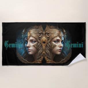 Toalla De Playa Signo zodiacal Géminis