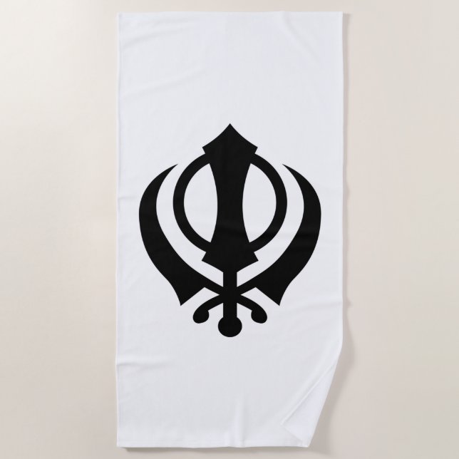 Toalla De Playa Sikh Khanda (Anverso)