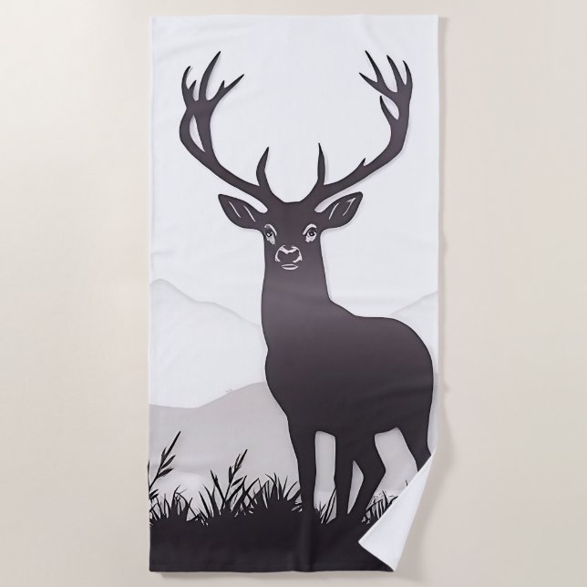 Toalla De Playa Silhouette Deer (Anverso)
