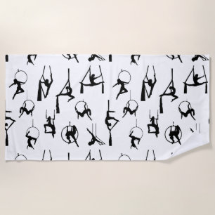 Toalla De Playa Silhouettes de Lyra en Aerialist Aerial Silks