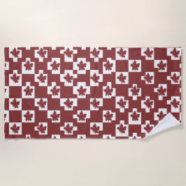 Toalla De Playa Silhueta de flores em padrão.