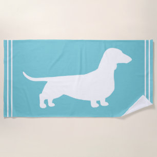 Toalla De Playa Silueta del Dachshund