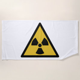 Toalla De Playa Símbolo de advertencia de radiación (peligro radia