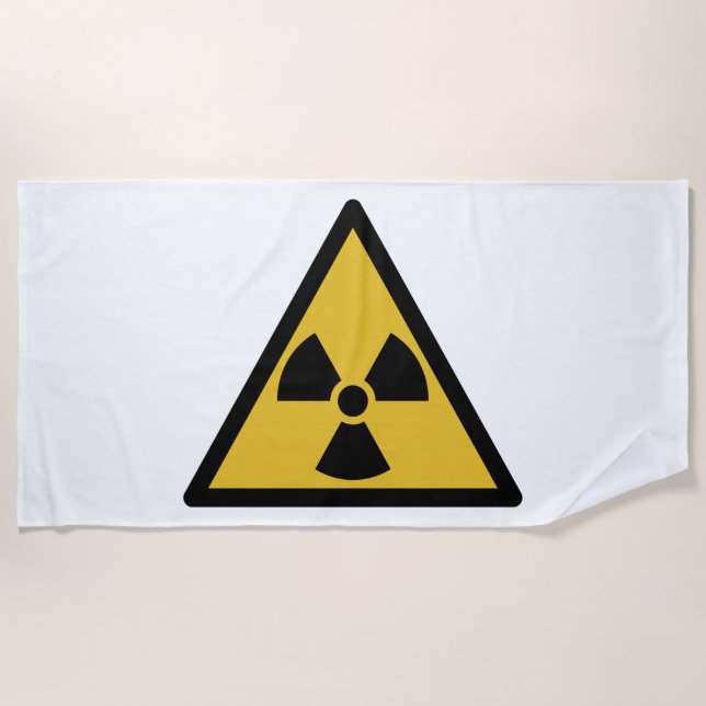Toalla De Playa Símbolo de advertencia de radiación (peligro radia (Anverso)