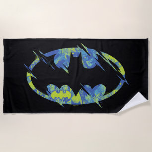 Toalla De Playa Símbolo de Batman eléctrico hacia arriba