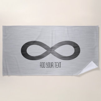 Toalla De Playa Símbolo infinito sobre textura falsa Metalizado de