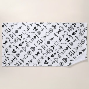 Toalla De Playa Símbolos de imágenes nativas estadounidenses