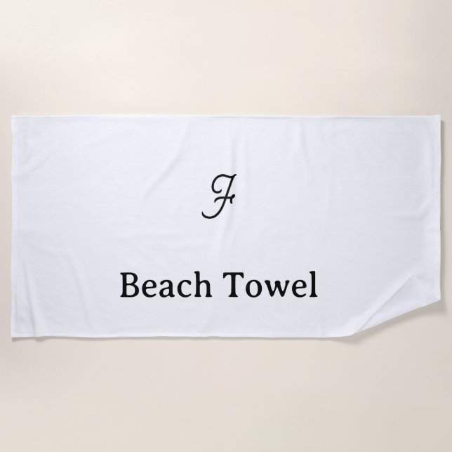 Toalla de playa simple personalizada (Anverso)