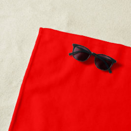 Toalla De Playa Simply Red Color Sólido Personalízalo