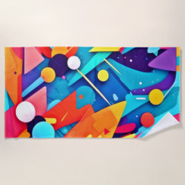 Toalla De Playa Sinfonía geométrica del color