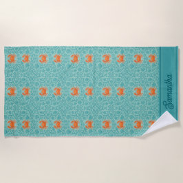 Toalla De Playa Sinfonía Ornamental Personalizada