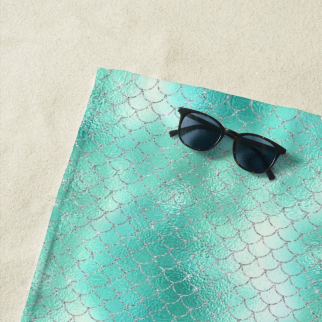 Toalla De Playa Sirena de Casa de Moneda de Plata (In situ)