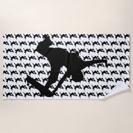 Toalla De Playa Skateboarder Skateboarding Skateboard Silhouette