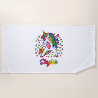 Toalla De Playa Skylar Personalised Name Unicorn Girl Gift T-Shirt