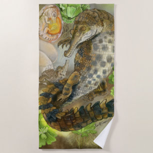 Toalla De Playa Slender Snoued Crocodile