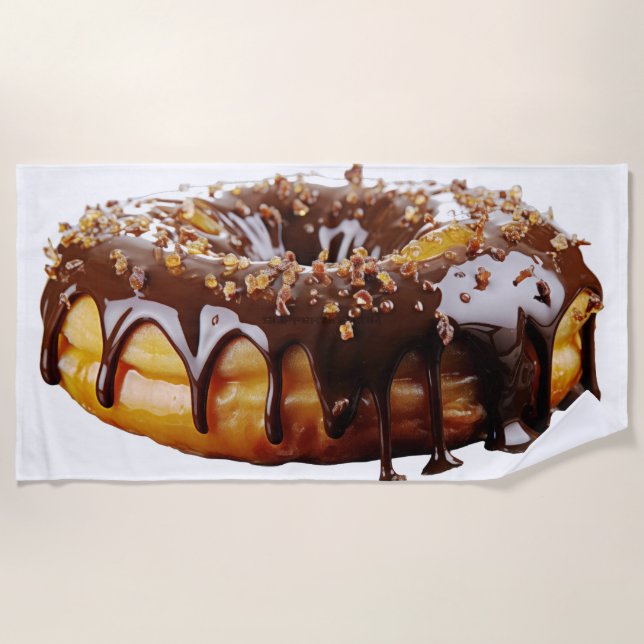 Toalla De Playa SlipperyJoe's decadent donut covered thick glossy  (Anverso)