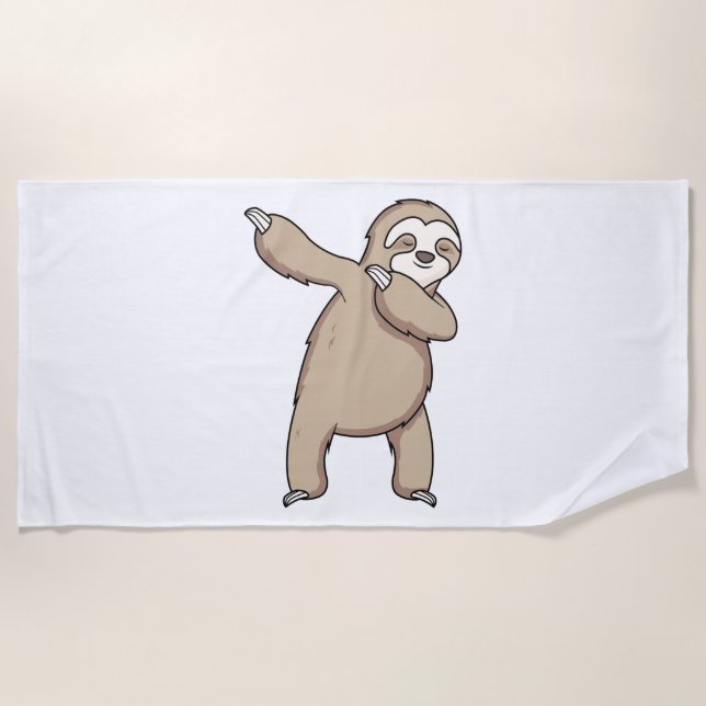 Toalla De Playa Sloth Dab (Anverso)