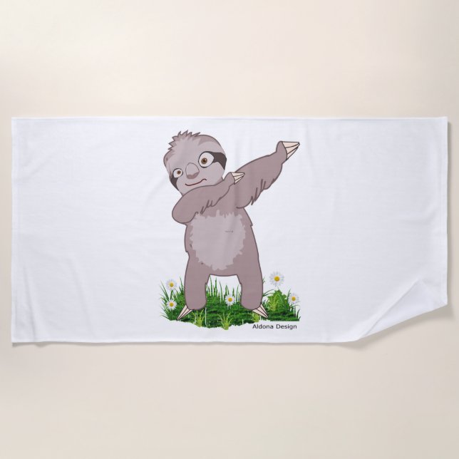 Toalla De Playa Sloth Dabs (Anverso)