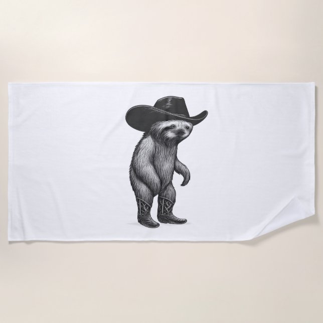 Toalla De Playa Sloth Howdy Sloth (Anverso)