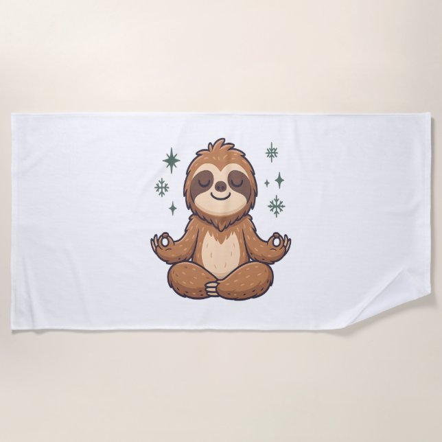 Toalla De Playa Sloth Yoga Sloth (Anverso)