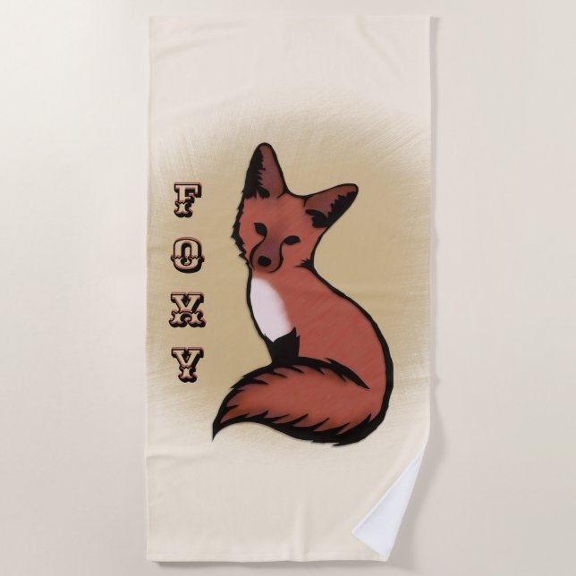 Toalla De Playa Sly Red Foxy Fox (Anverso)