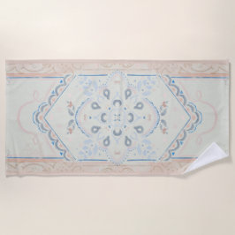 Toalla De Playa smallCUSTOM NAMEDelicate Seashell Medallion