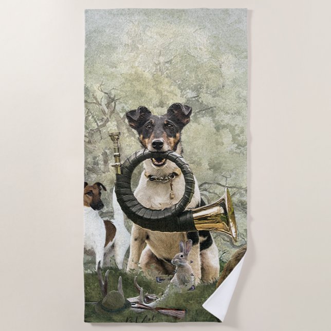 Toalla De Playa Smooth Fox Terrier (Anverso)