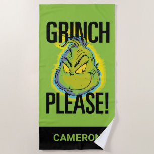 Toalla De Playa Snarky Grinch   Grinch divertida, por favor