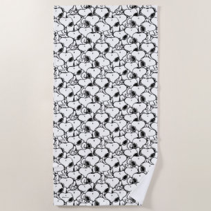 Toalla De Playa Snoopy Classic Comics Pattern