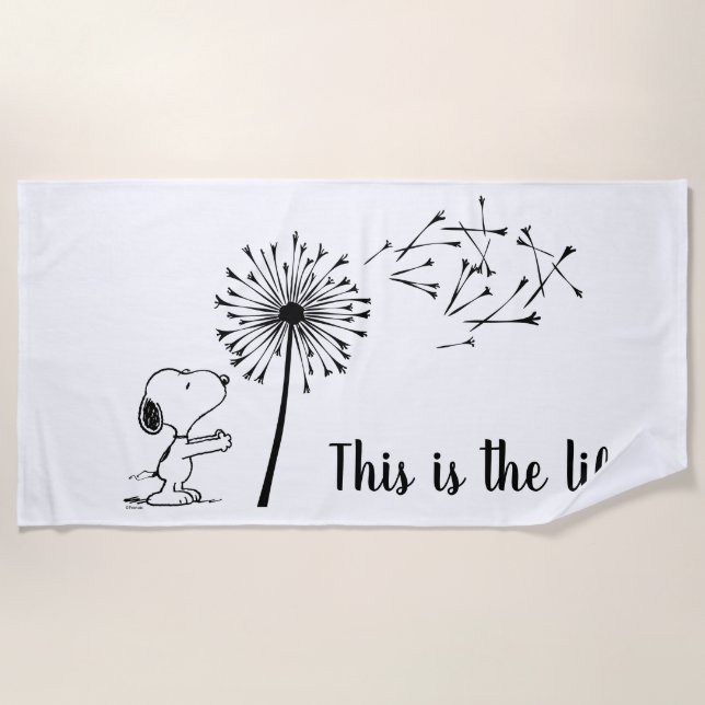 Toalla De Playa Snoopy con Dandelion (Anverso)