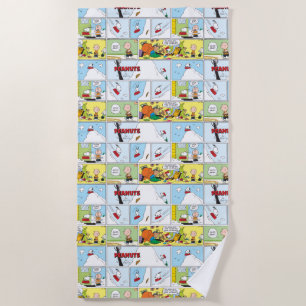 Toalla De Playa Snoopy Sled Riding Food Dish