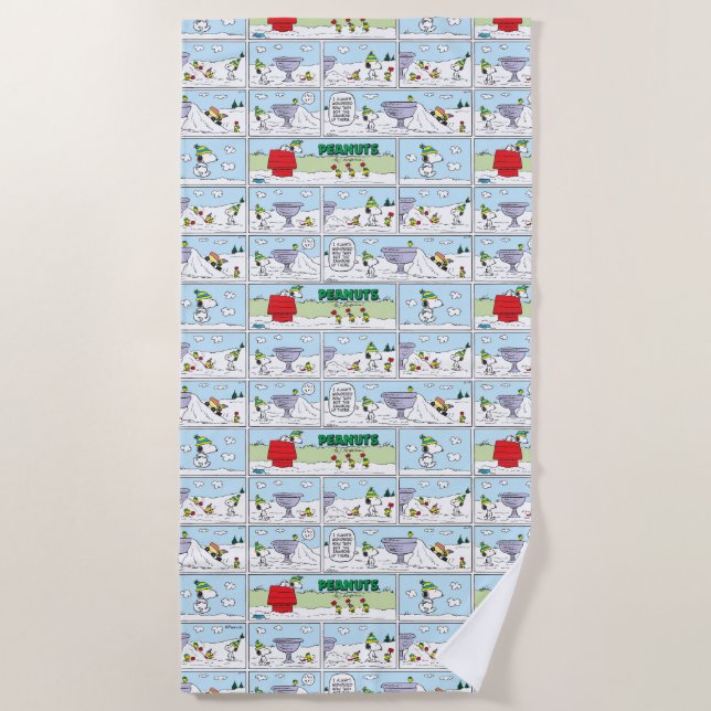 Toalla De Playa Snoopy & The Zamboni Crew (Anverso)