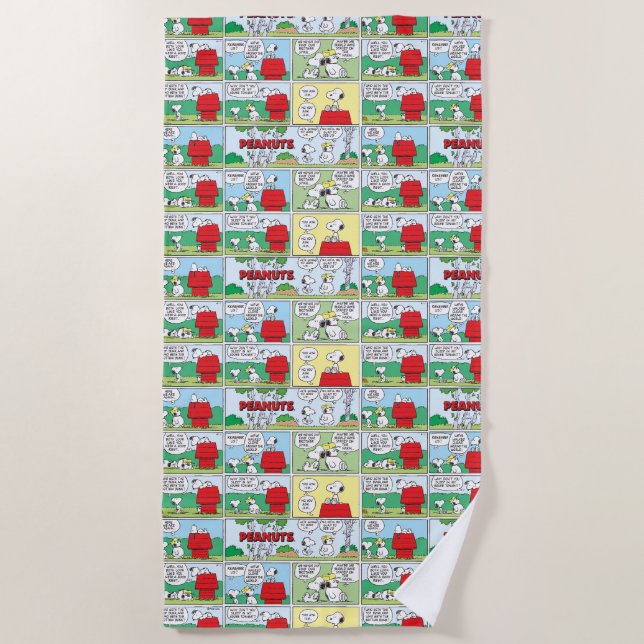 Toalla De Playa Snoopy y sus hermanos Andy & Olaf (Anverso)