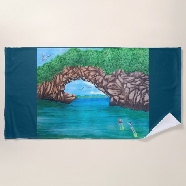 Toalla De Playa Snorkeling en el paraíso (Anverso)