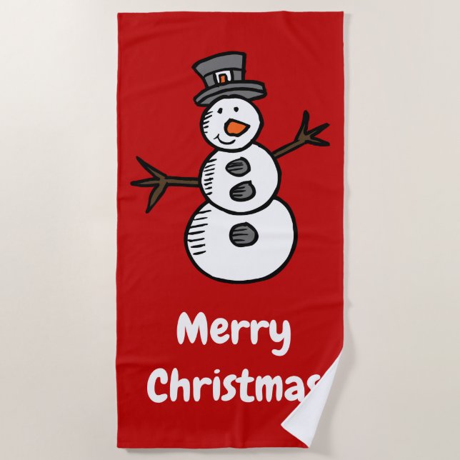 Toalla De Playa Snowman (Anverso)