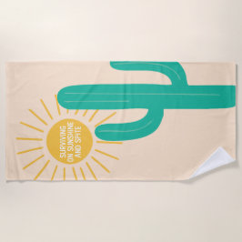 Toalla De Playa Sobrevivir al sol y al espiar