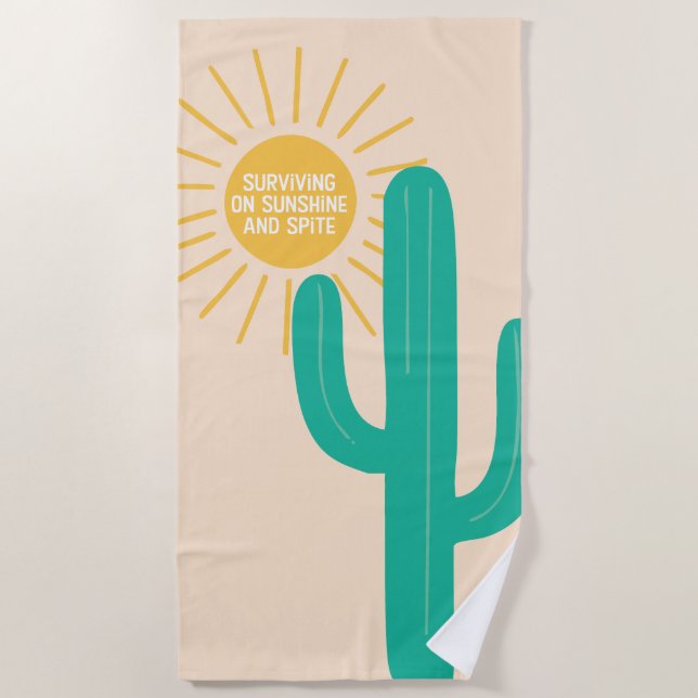 Toalla De Playa Sobrevivir al sol y al espiar (Anverso)