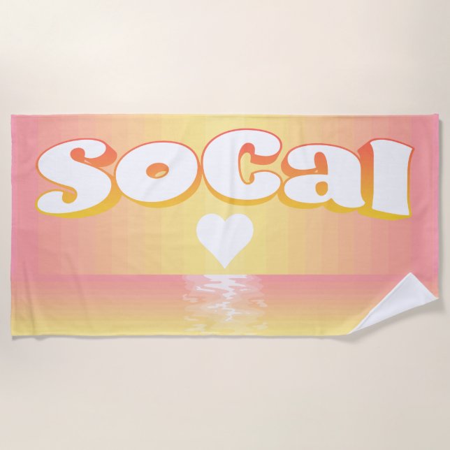 Toalla De Playa SoCal Sunset Love Beach Blanket (Anverso)