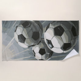 Toalla De Playa Soccer Ball Art – Dynamic Football Design