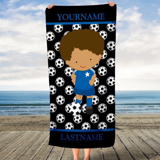 Toalla De Playa Soccer Personalized Name Kids (Subido por el creador)