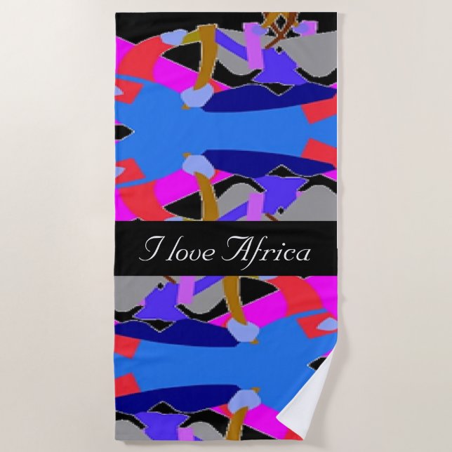 Toalla De Playa Sol afrocéntrico y diversión (Anverso)