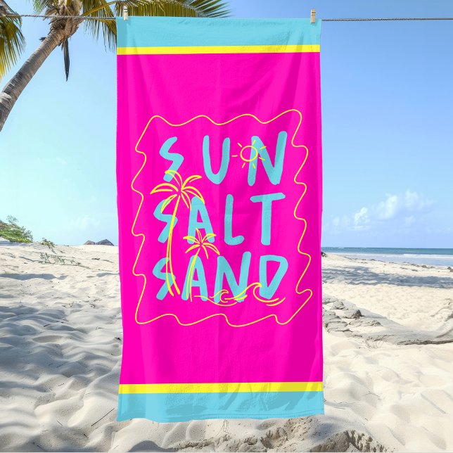 Toalla De Playa Sol Arena Sal Colorido (Subido por el creador)