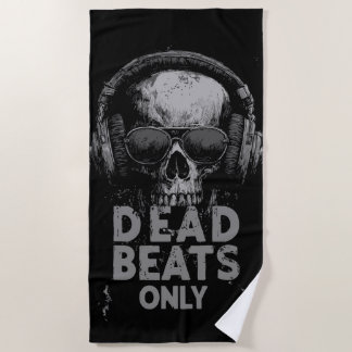 Toalla De Playa Solo Dead Beats – Calavera con Auriculares