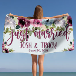 Toalla De Playa Solo matrimonio de novias y matrimonio personaliza