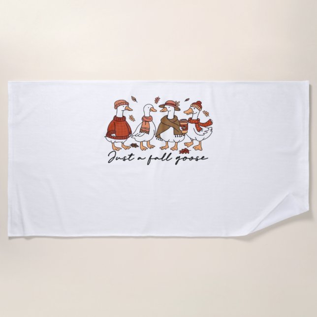 Toalla De Playa Sólo una camiseta sobredimensionada de ganso otoño (Anverso)