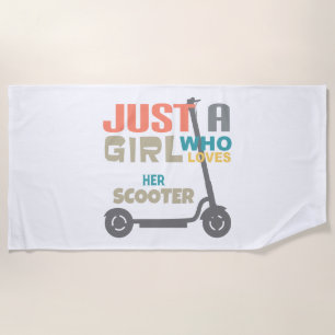Toalla De Playa Sólo una chica que ama su moto