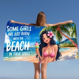 Toalla De Playa Sorbet rosa de sandía | Verano tropical