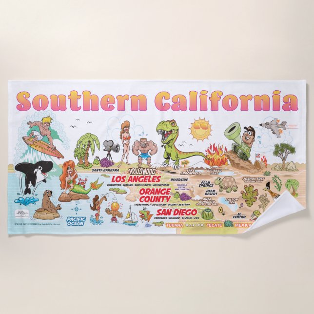 Toalla De Playa Southern California Beach Blanket (Anverso)