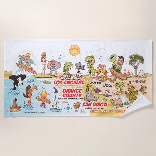 Toalla De Playa Southern California Beach Blanket (Anverso)